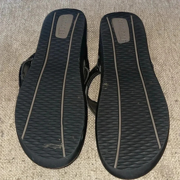 ORTHAHEEL Ryder Adjustable Thong Flip Flops Men 13 Black Gray Hook & Loo… - Picture 4 of 4